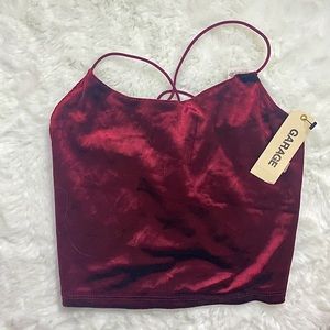 Velvet crop top😍 Brand new!!